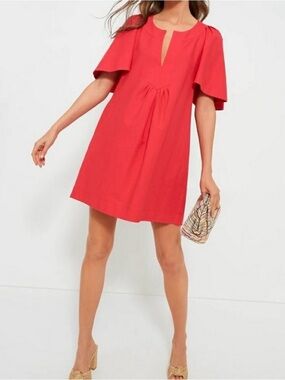 Pomander Place Red Shift Dress with Keyhole Neckline (Tuckernuck)